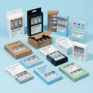 Custom Plastic Vial Boxes - Free Shipping with Low MOQ