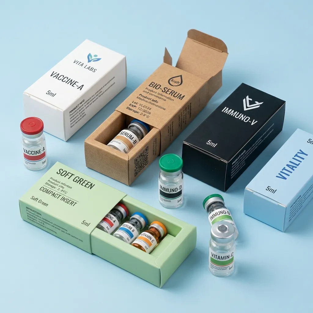 Custom Small Vial Boxes with Logo - Free Shipping